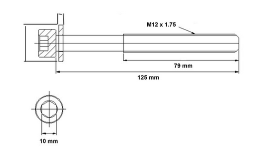 Head Bolt Set for Nissan QR25DE with Internal Hex